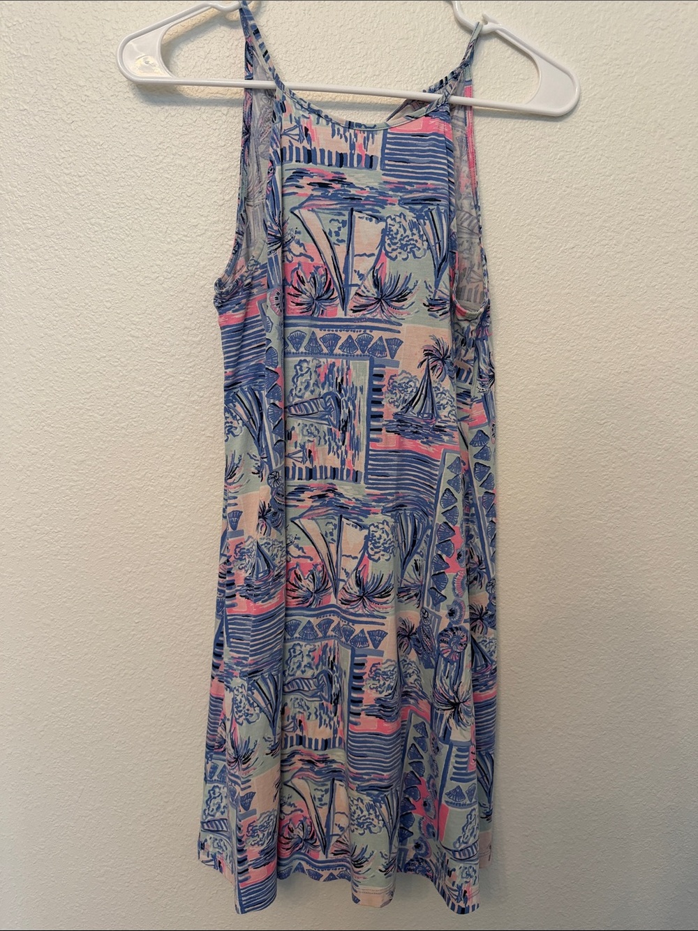 Lilly Pulitzer Pink & Blue Tropical Mini Dress